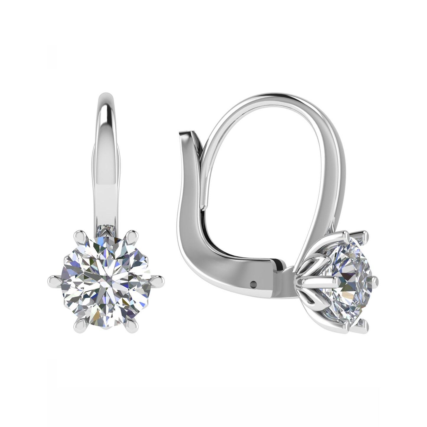 18CT, Mt RD 5.0mm 2.05g, gorgeous white gold diamond cut hoop earrings