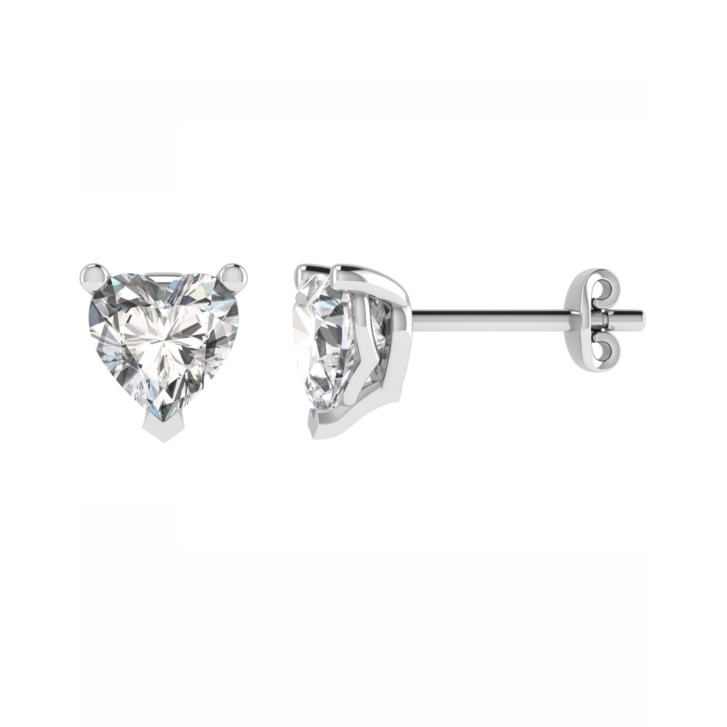 18ct, Mt HT 8.0x8.0mm 2.43gm, Elegant Stud Plain Earrings for daily wear