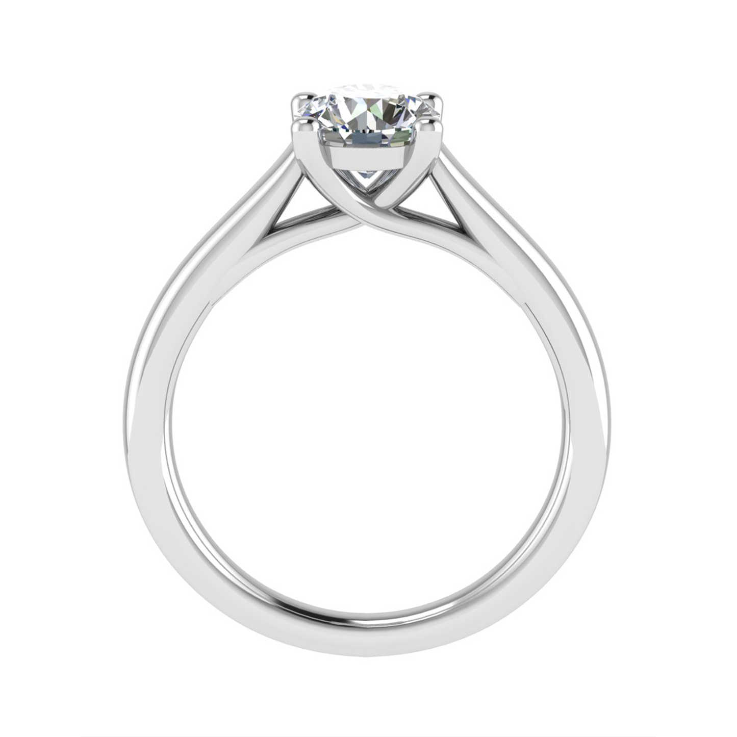 18CT ultra-glamorous princess cut diamond ring 6.5mm 3.36gm