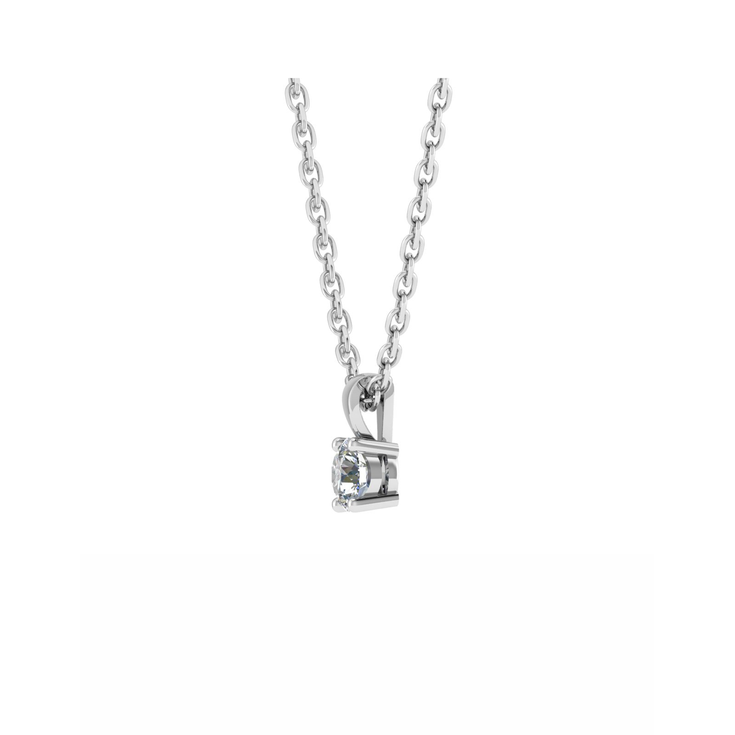 18CT Memory Wire Necklace with White Gold Mt RD 3.8mm 0.39gm
