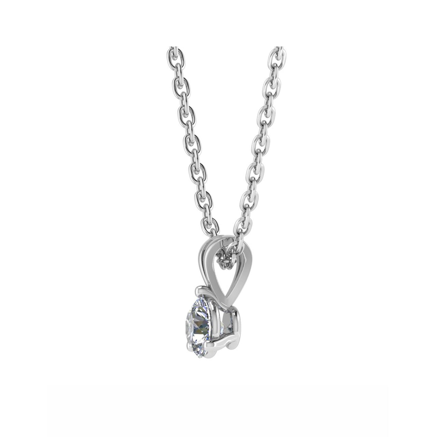 18CT Three Claws Round Pendant Light Mt RD 7.0mm 1.66gm