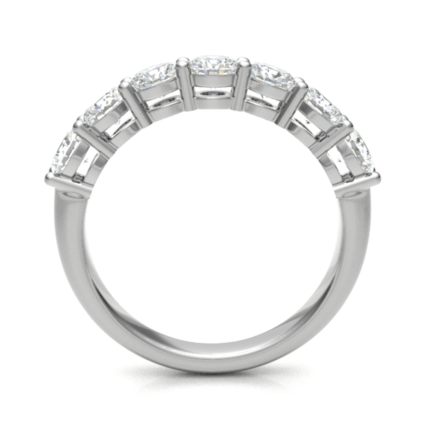 18ct champagne diamond ring 2.4mmx7 3.85gm