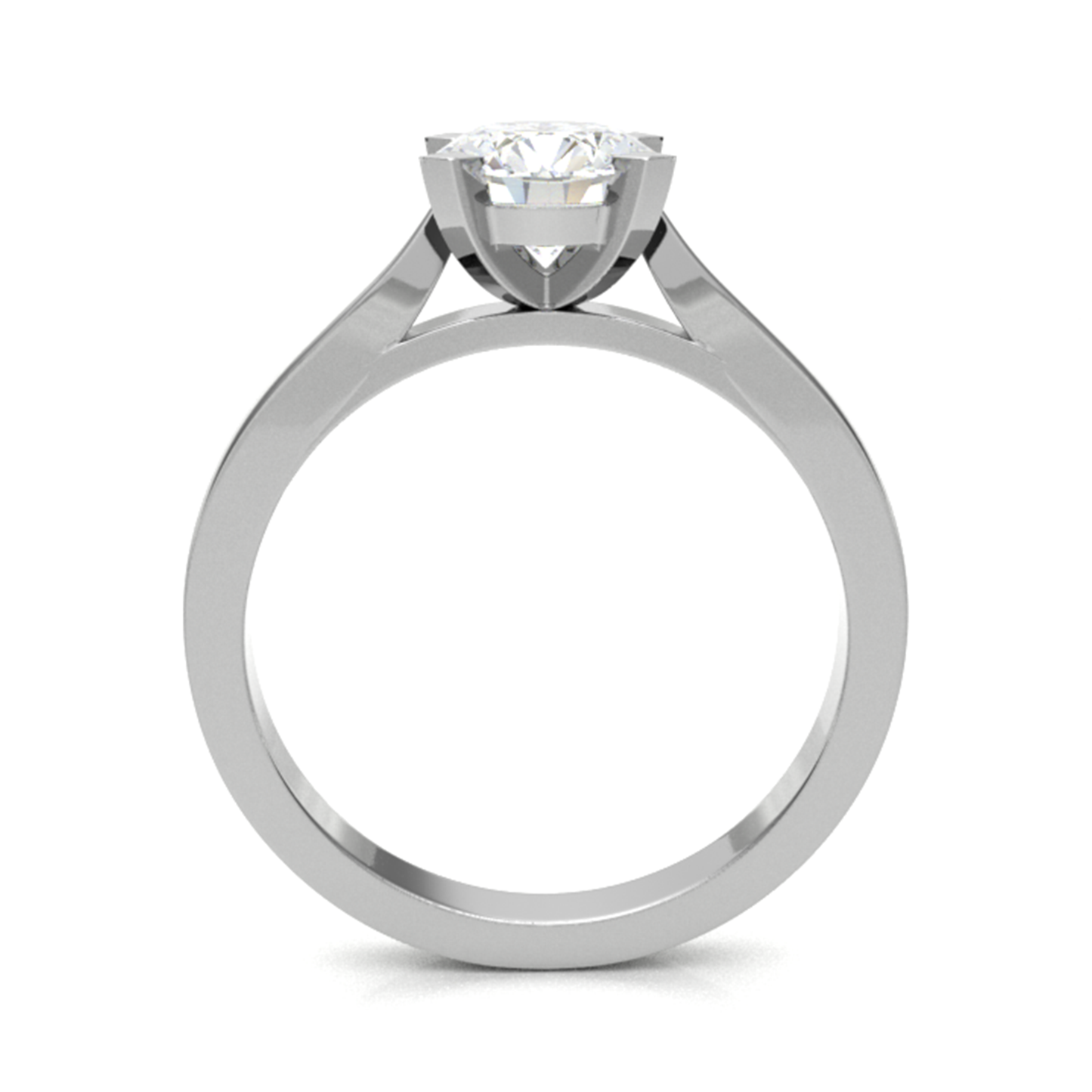 18CT Sparkling Star Solitaire radiant cut diamond ring 5.0mm 2.55gm