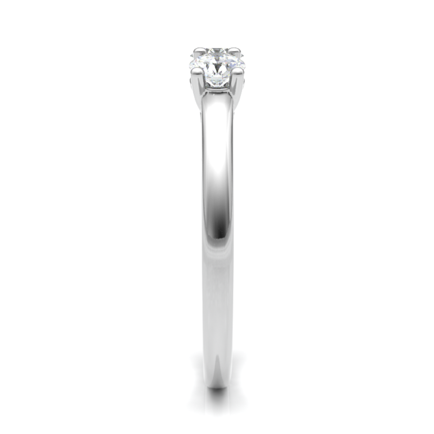 18Ct three stone round-cut diamond ring 4.5/4.5/4.5mm M 3.11g