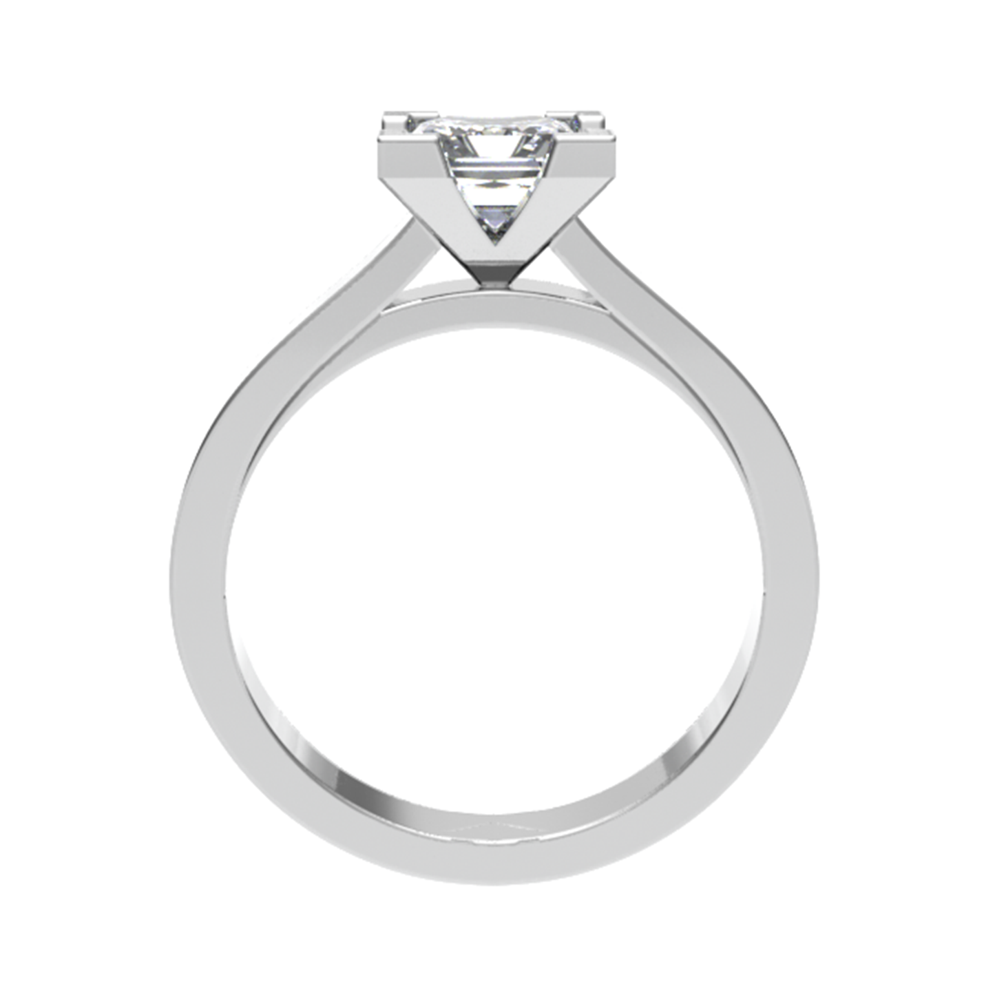 Square shape diamond couple ring