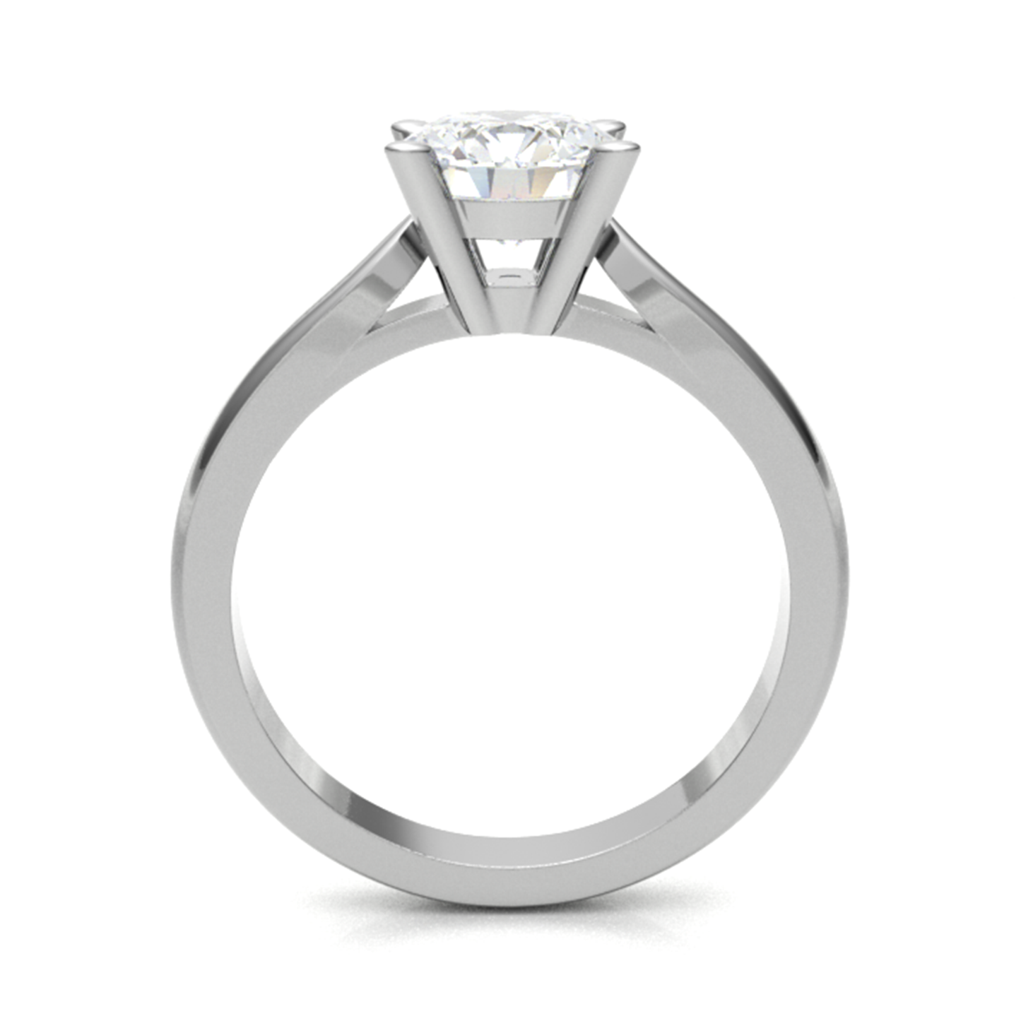 18ct round cut raw diamond ring 5.0mm 4.09gm