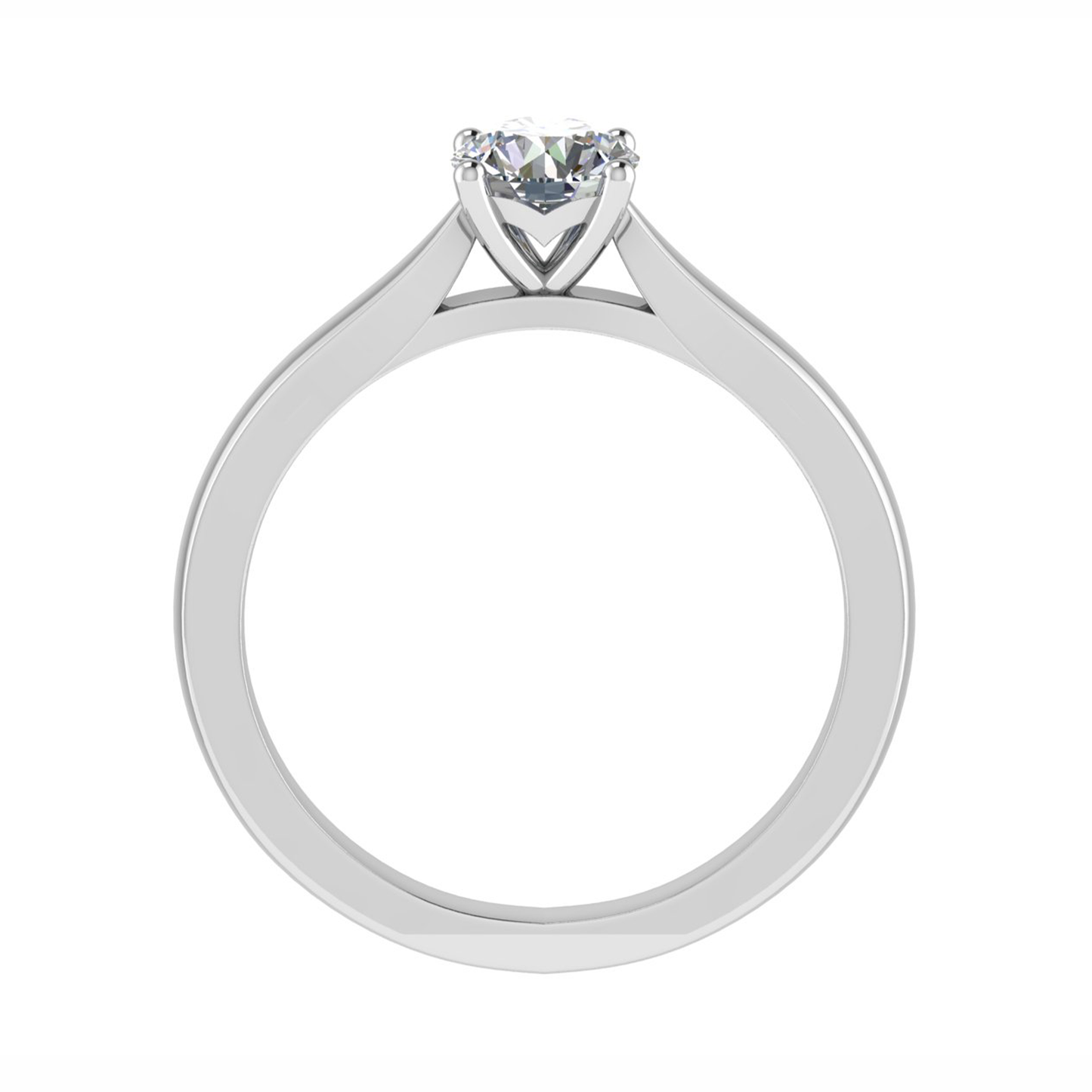 18CT gleaming circle diamond ring 6.0mm 3.20gm