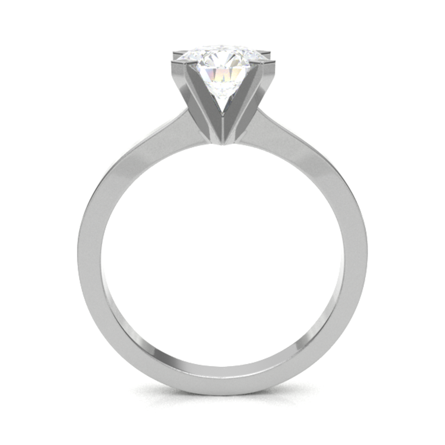 18CT Round Cut Halo Sterling Diamond Ring