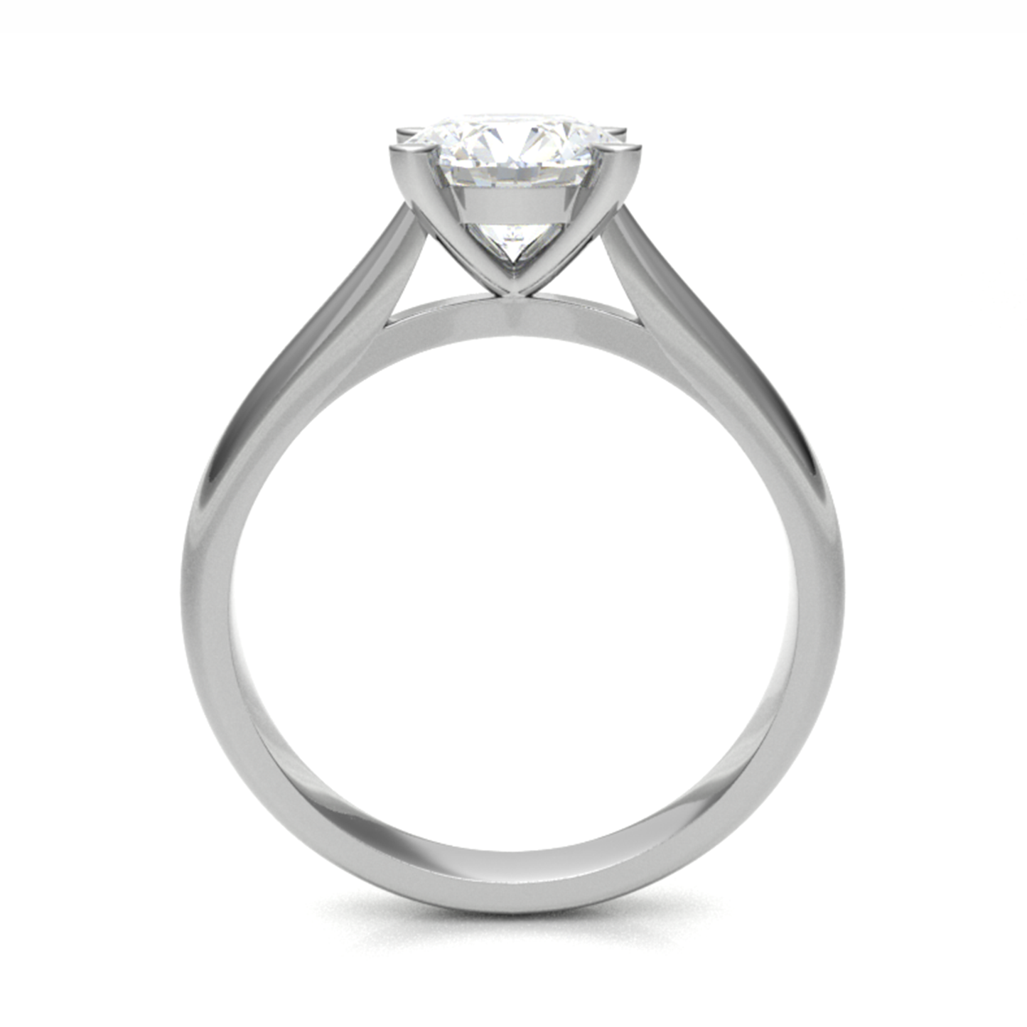 18CT rose cut diamond ring 4.5mm 2.08gm