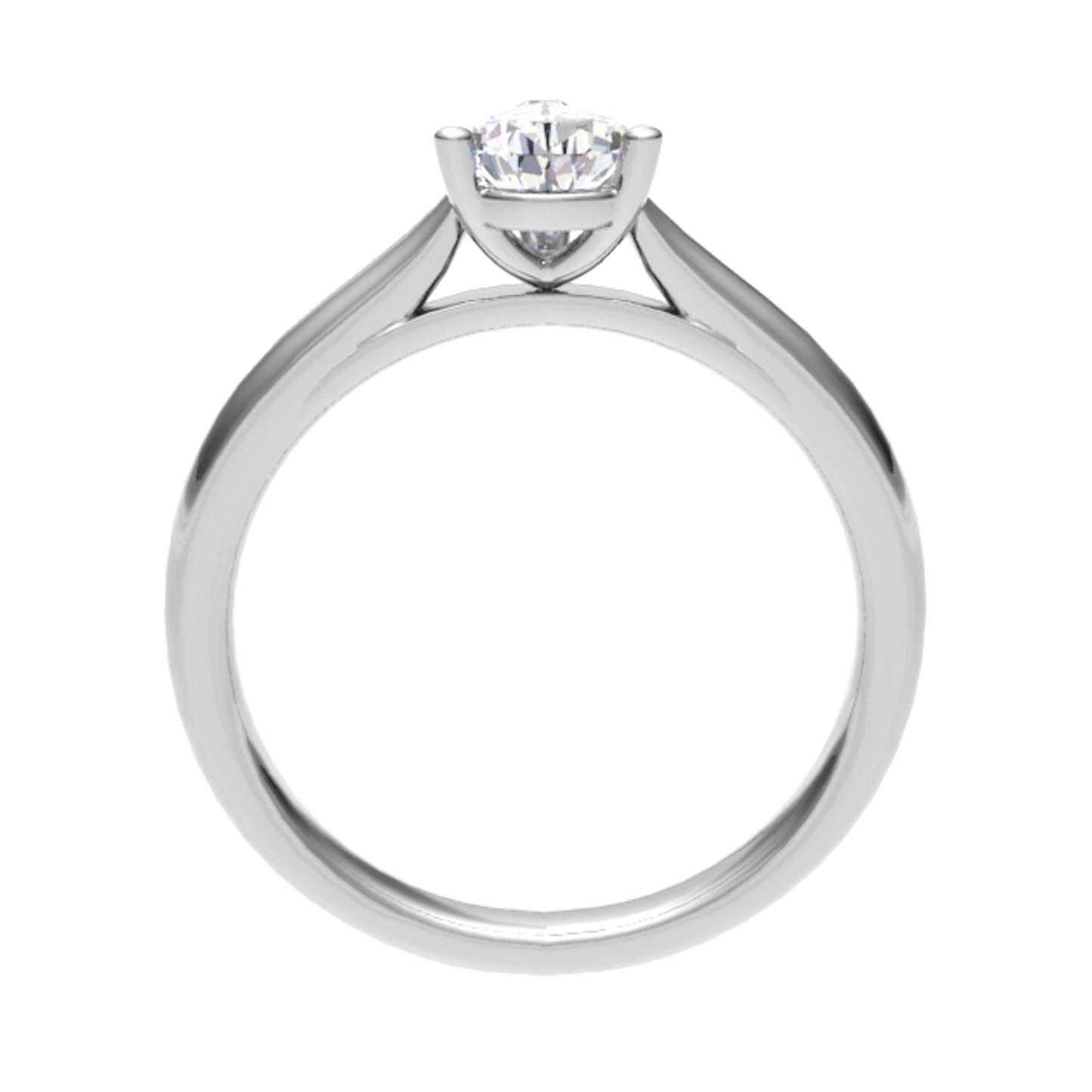 18CT teardrop diamond promise ring 9.0x6.0mm 3.36gm