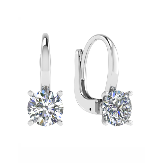 18CT, Mt RD 5.0mm 2.51g, white gold diamond cut hoop earrings for looking fabulous
