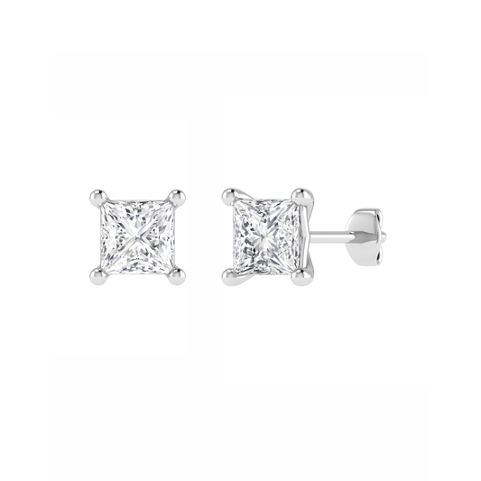 PT950, Mt PC 5.5mm 2.95gm, Beautiful Diamond Stud Plain Earrings