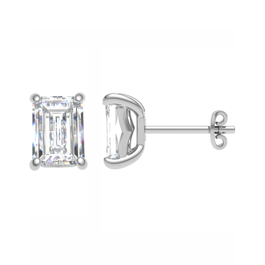 18CT, Mt EM 6.0x3.0mm 1.23gm, Elegant Diamond Stud Plain Earrings for Girls