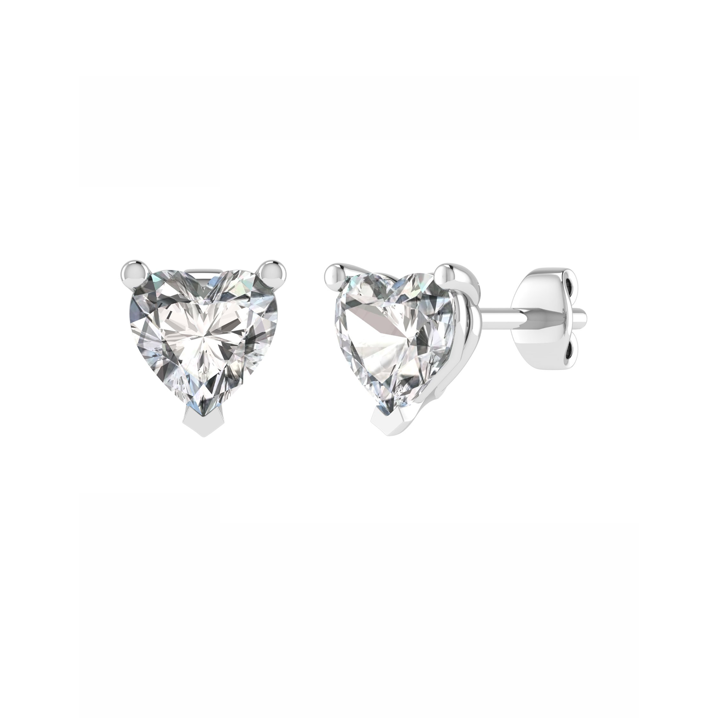 18ct, Mt HT 8.0x8.0mm 2.43gm, Elegant Stud Plain Earrings for daily wear