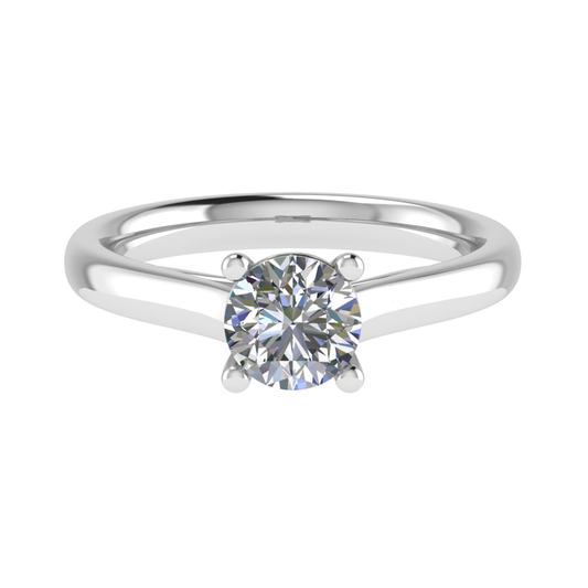 18CT ultra-glamorous  princess cut diamond ring 6.5mm 3.36gm