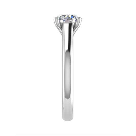 18CT ultra-glamorous  princess cut diamond ring 6.5mm 3.36gm