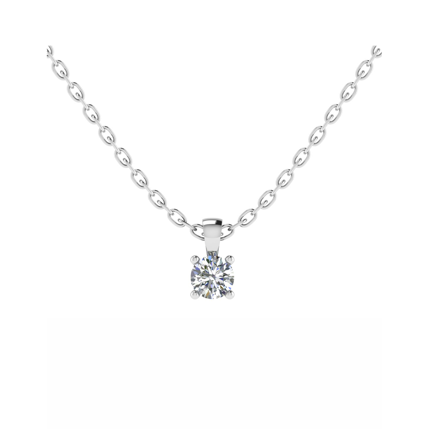 18CT Memory Wire Necklace with White Gold Mt RD 3.8mm 0.39gm