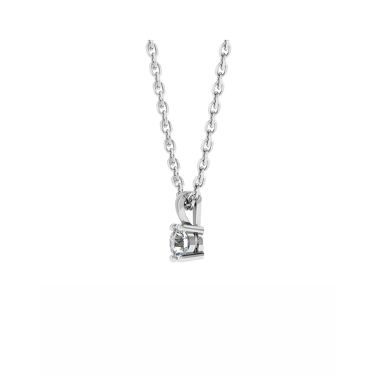 18CT Memory Wire Necklace with White Gold Mt RD 3.8mm 0.39gm