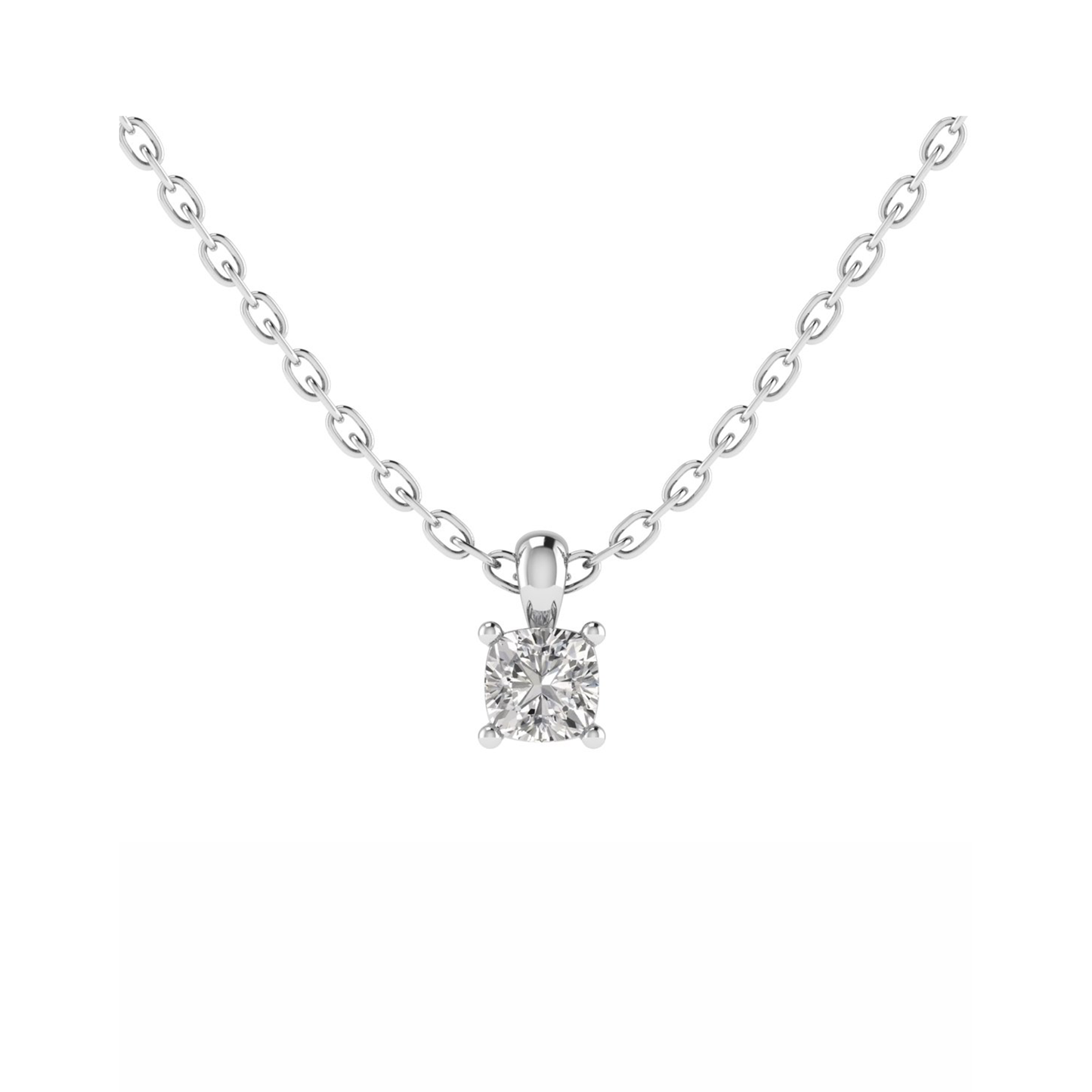18CT Druzy Quartz Necklace For Youngsters Mt CH 6mm(1.25ct) 0.703g