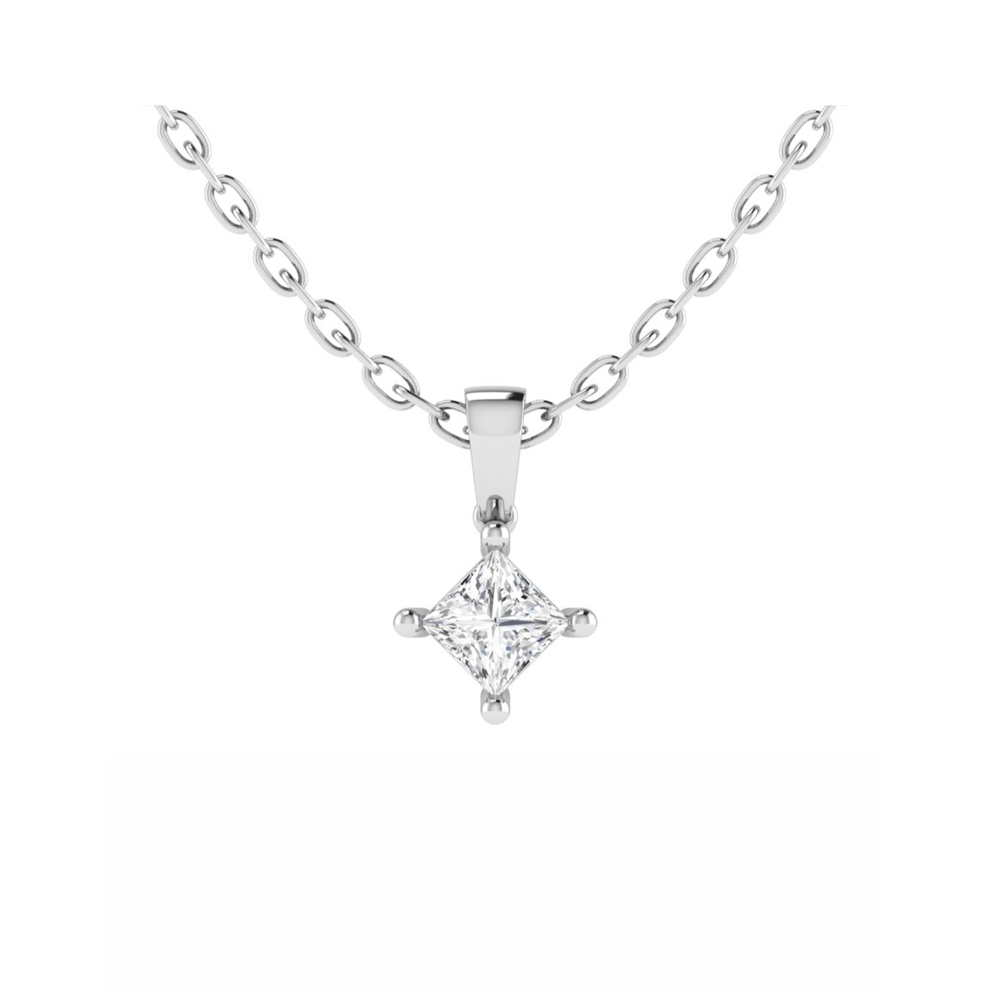 18CT True Beauty Necklace with White Gold Mt PC 5.5mm 1.06gm