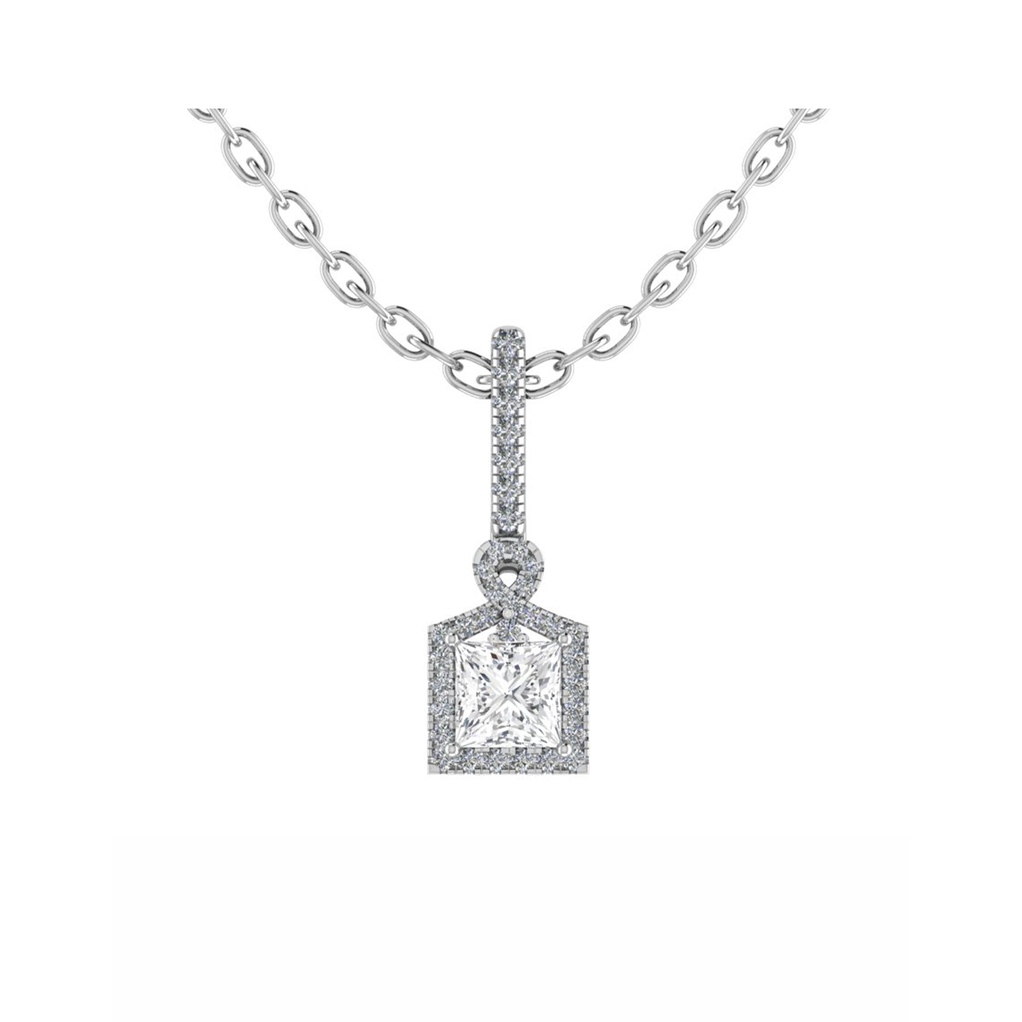 18CT Dia. Cute necklace for friend Mt PC 4.5mm 0.09ct 1.06g