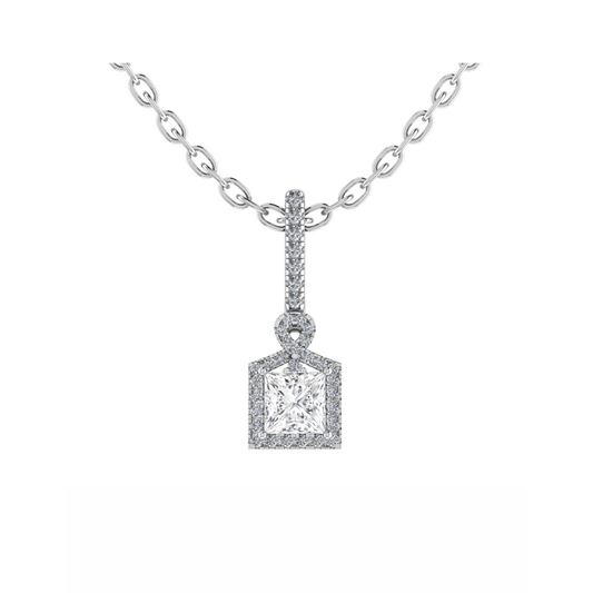 18CT Dia. Cute necklace for friend Mt PC 4.5mm 0.09ct 1.06g