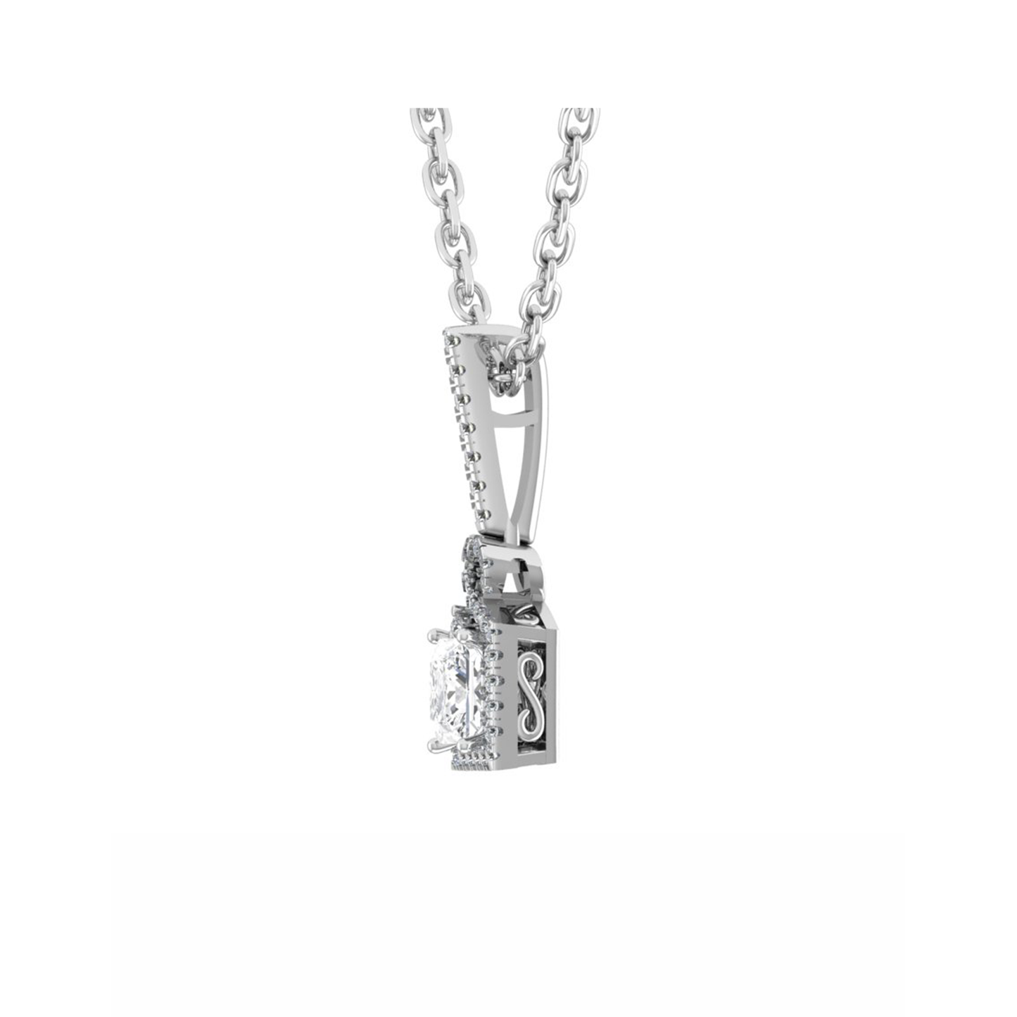 18CT Dia. Cute necklace for friend Mt PC 4.5mm 0.09ct 1.06g