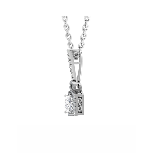18CT Dia. Cute necklace for friend Mt PC 4.5mm 0.09ct 1.06g