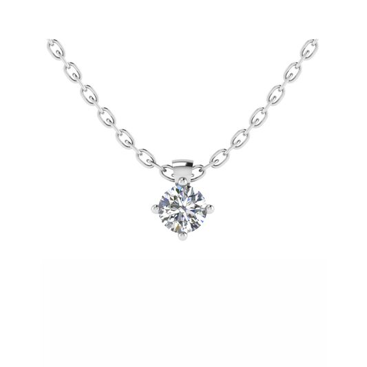 18CT Round Gold Pendant with White Gold Mt RD 11.2mm 2.36gm
