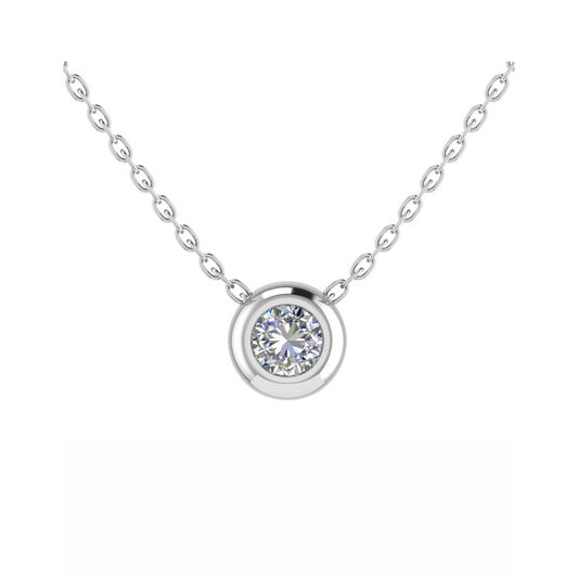 Purity love Necklace certified Diamond with Chain in White Gold