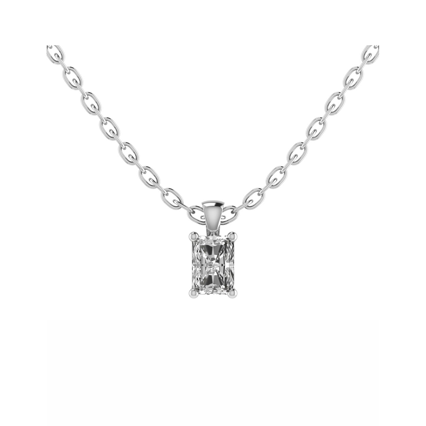 18CT Emerald Druzy Necklace for youngsters Mt EM 7.0x5.0mm 0.58gm