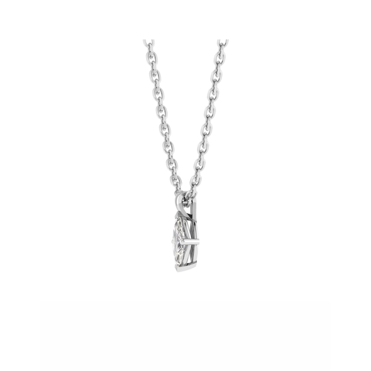 18CT Marquise Crystal Holder Necklace Mt MQ 9.0x4.5mm 0.59gm