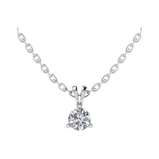 18CT Three Claws Round Pendant Light Mt RD 7.0mm 1.66gm