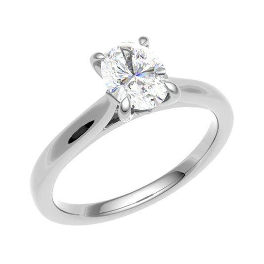 18Ct Oval diamond ring OV 9.0x7.0mm M 3.21gm