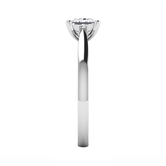 solitaire square cut diamond ring 3.8mm M 3.16g