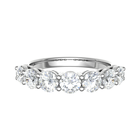 18ct champagne diamond ring 2.4mmx7 3.85gm
