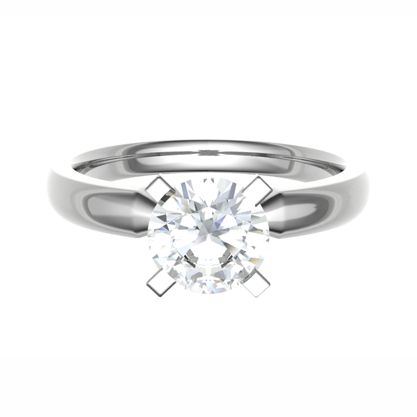 18CT elongated radiant cut diamond ring 5.0mm 2.72gm