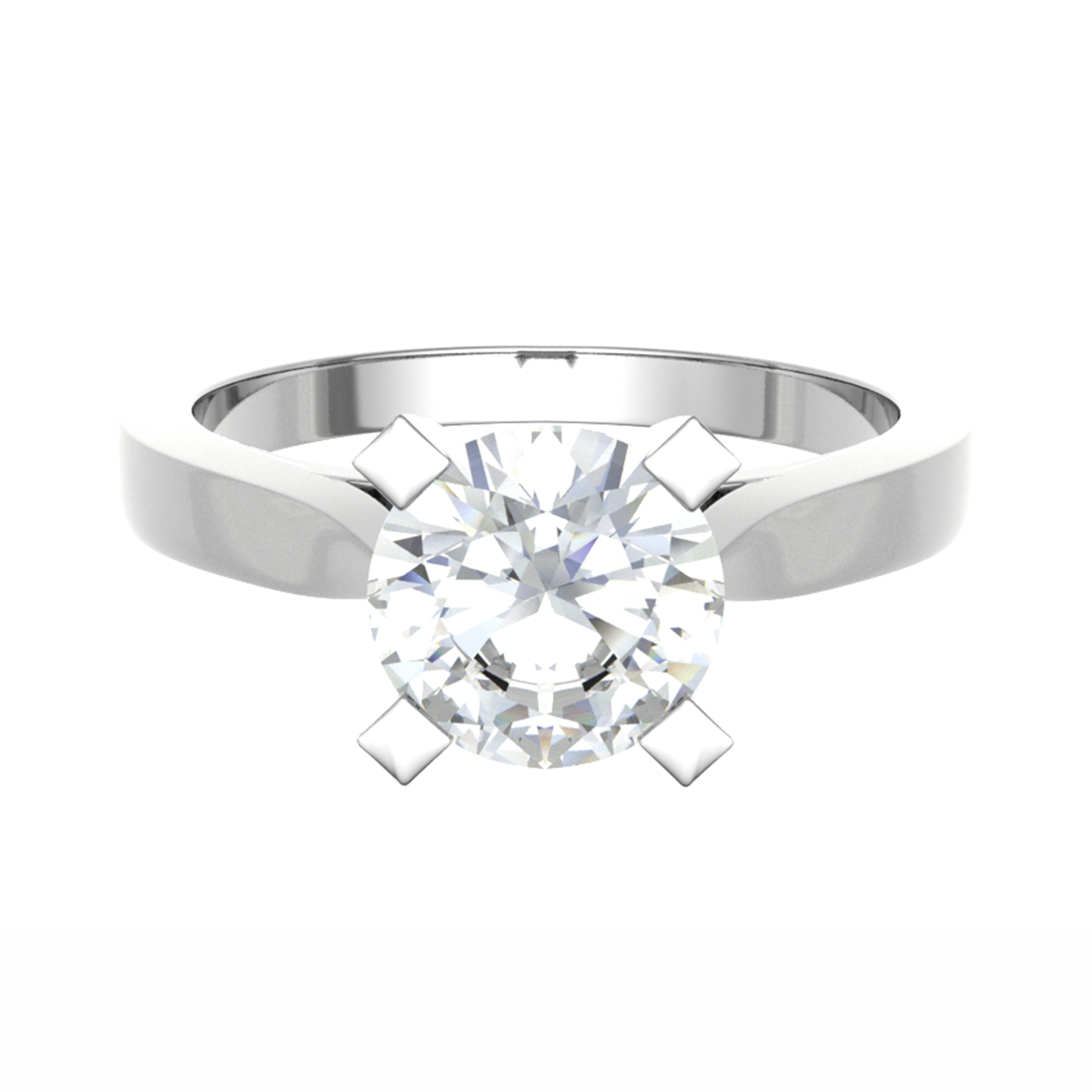 18CT Sparkling Star Solitaire radiant cut diamond ring 5.0mm 2.55gm