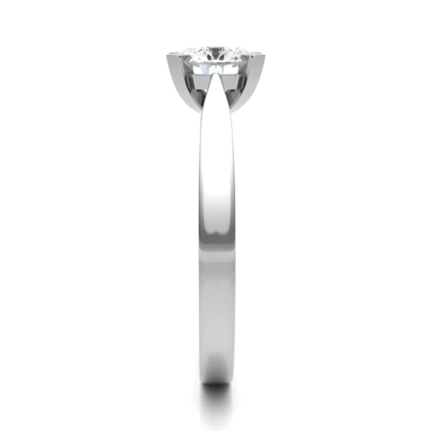 18CT Sparkling Star Solitaire radiant cut diamond ring 5.0mm 2.55gm