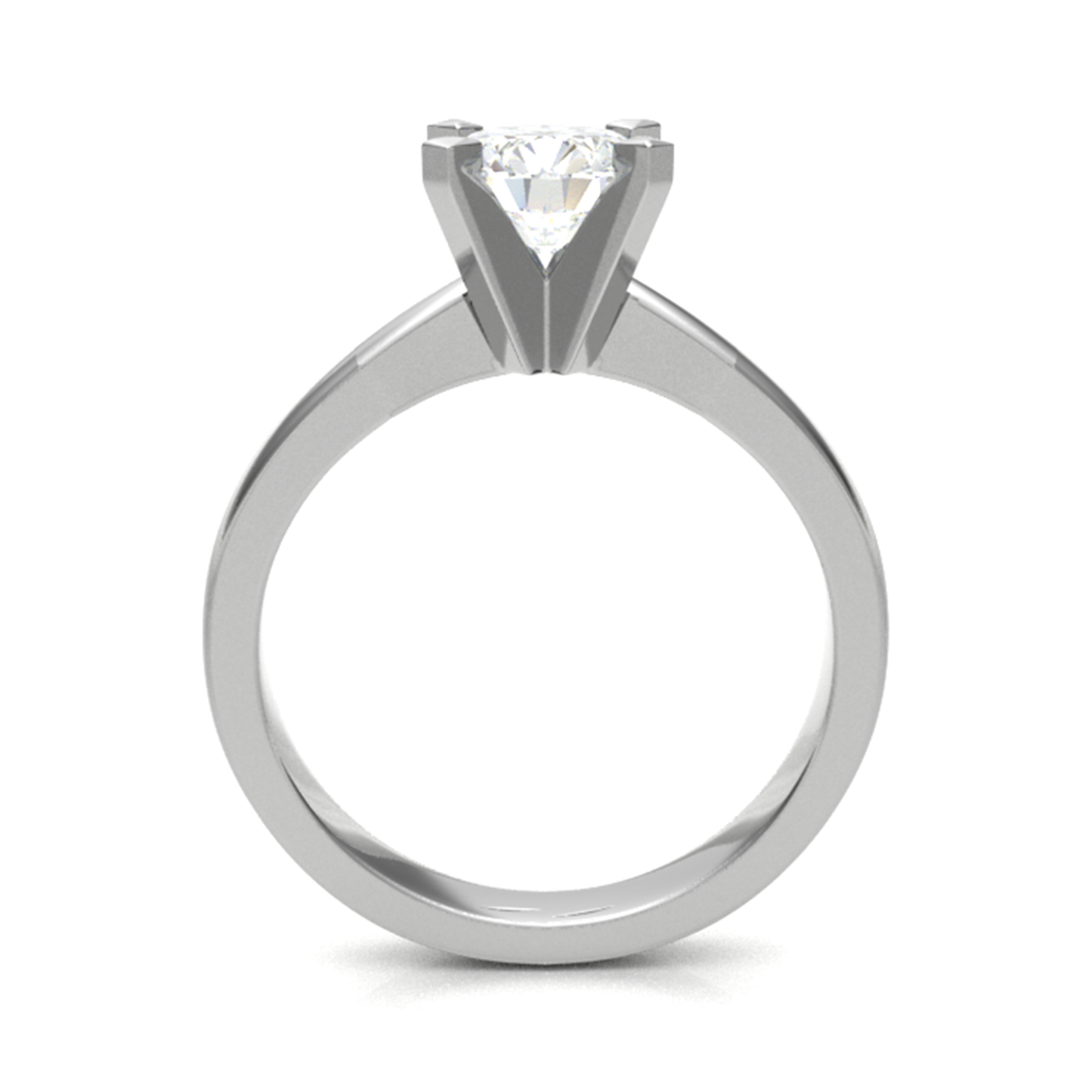 Classic Round Cut Sterling white gold Ring 5.0mm 4.06gm