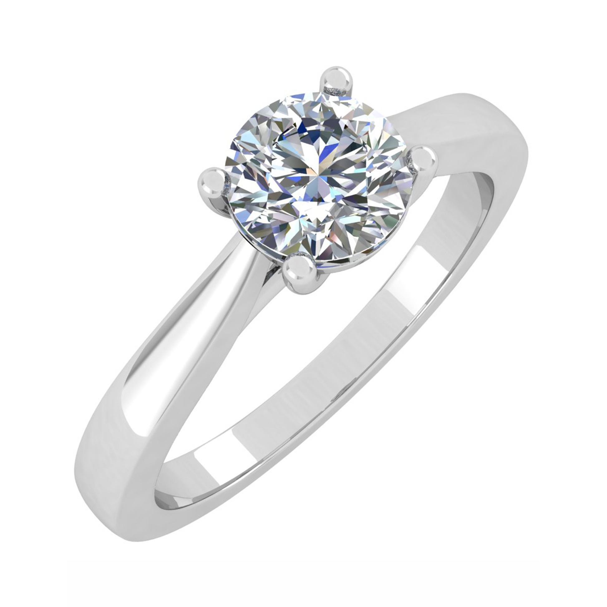 18ct Round Diamond Engagement Ring 5.0mm 4.17gm