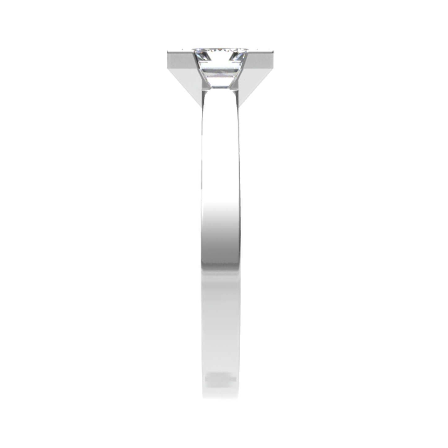 Square shape diamond couple ring