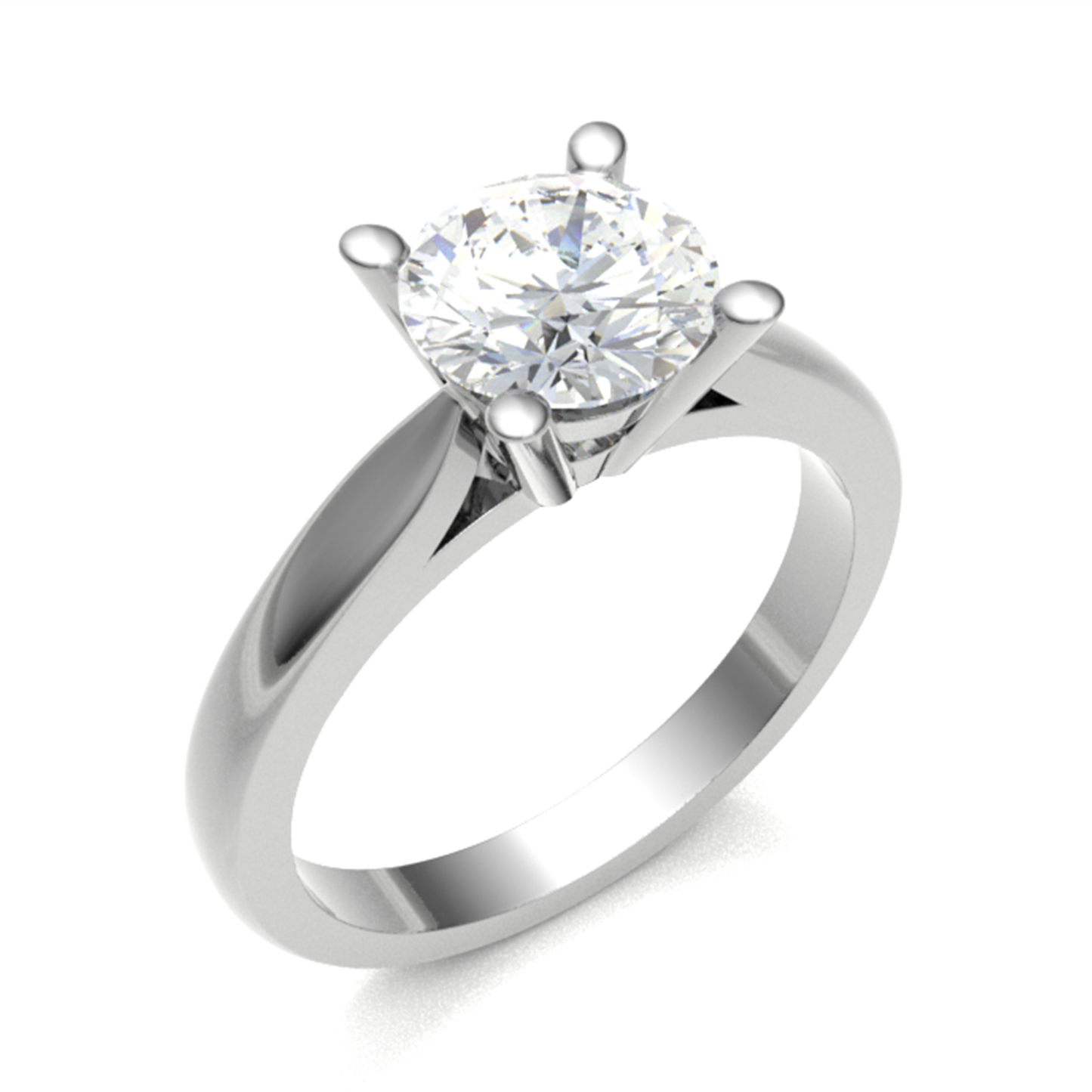 18ct round cut raw diamond ring 5.0mm 4.09gm