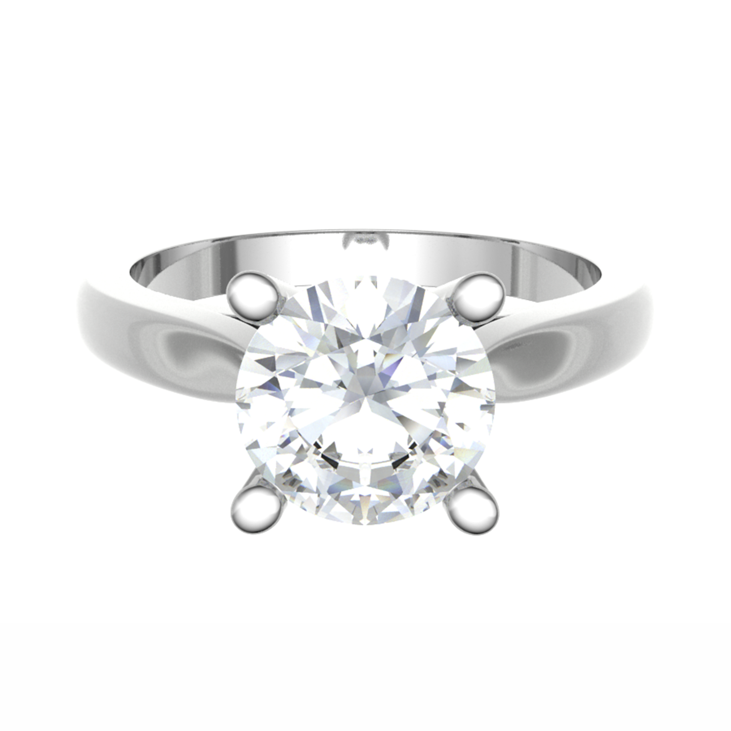 18ct round cut raw diamond ring 5.0mm 4.09gm