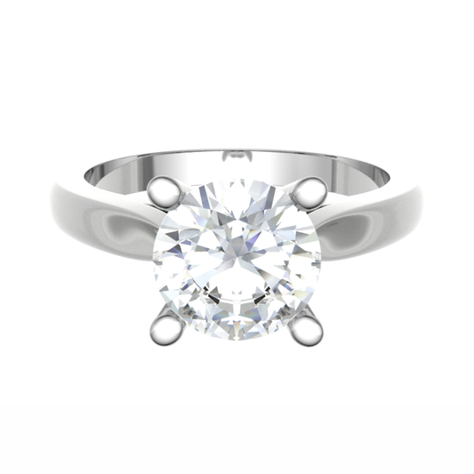 18ct round cut raw diamond ring 5.0mm 4.09gm