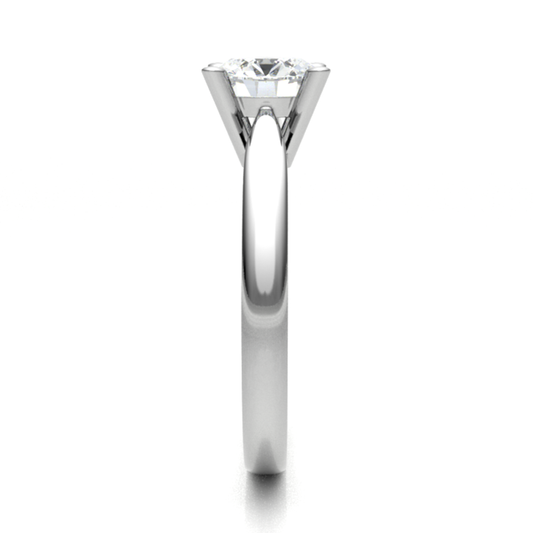 18ct round cut raw diamond ring 5.0mm 4.09gm