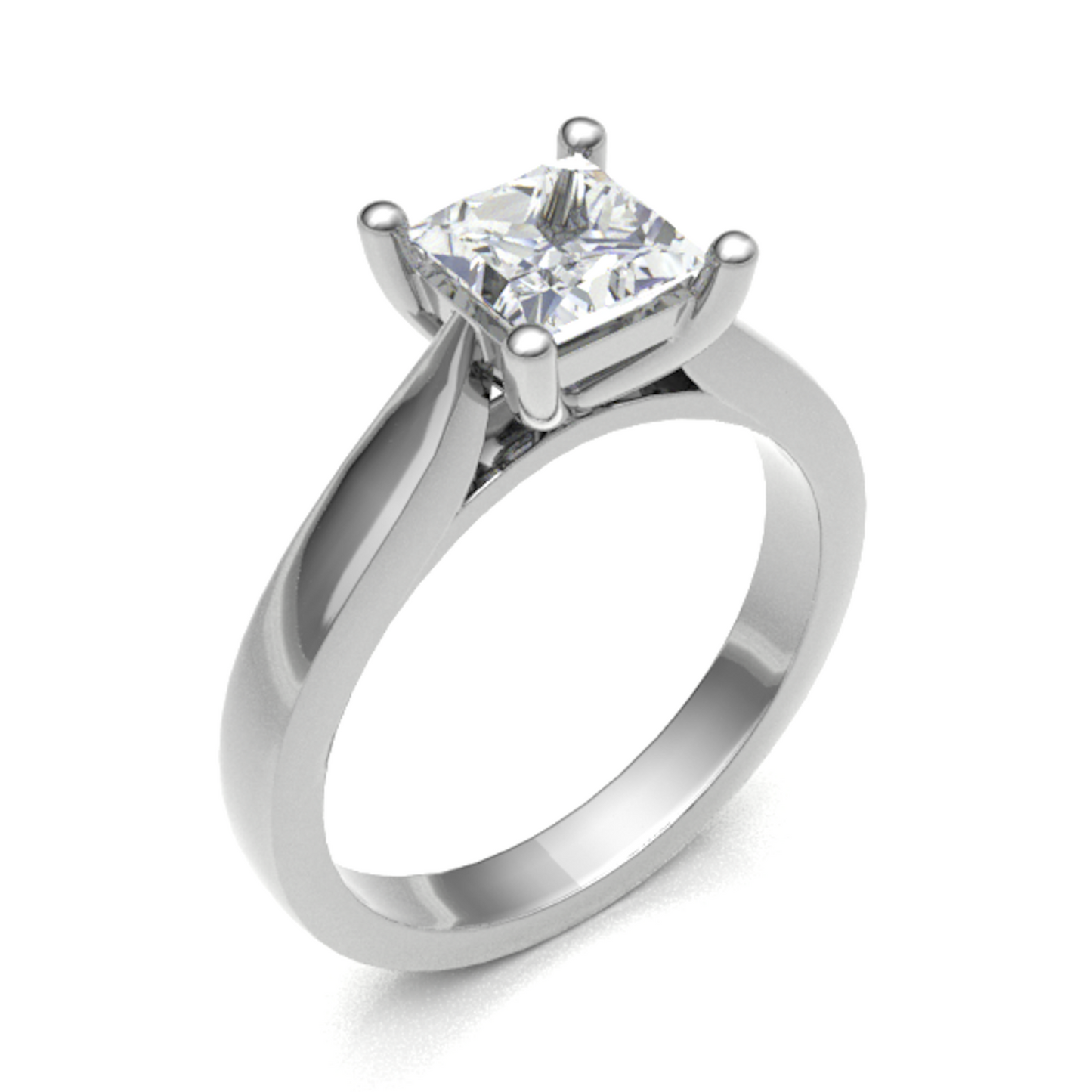 18ct solitaire black diamond promise ring 4.4mm 3.37gm