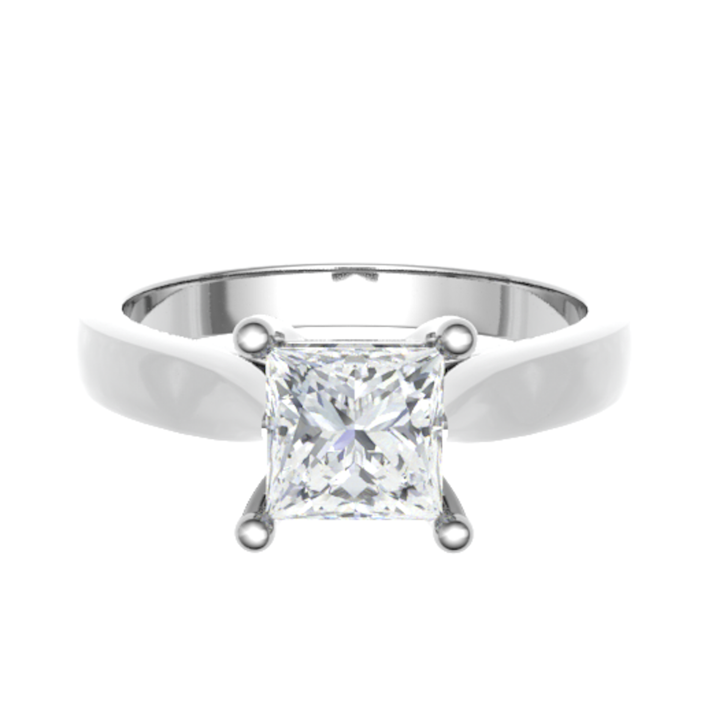 18ct solitaire black diamond promise ring 4.4mm 3.37gm