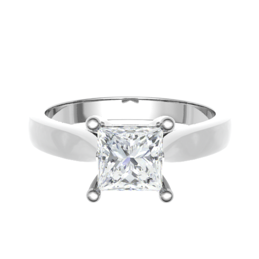 18ct solitaire black diamond promise ring 4.4mm 3.37gm