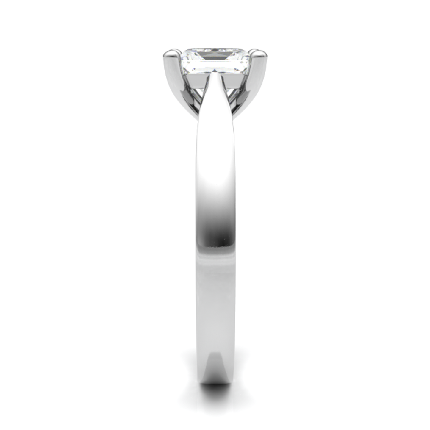 18ct solitaire black diamond promise ring 4.4mm 3.37gm